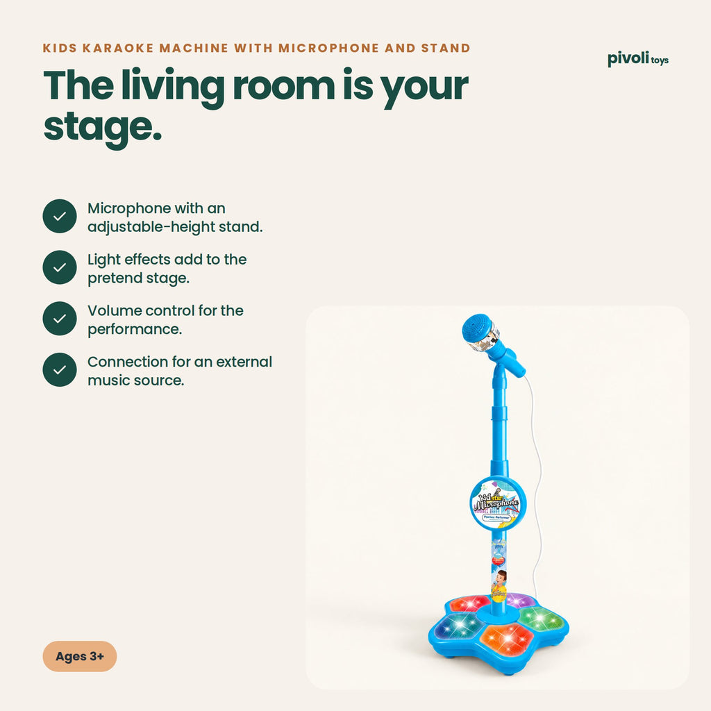 Kids Karaoke Machine with Microphone and Stand: key features and age guidance