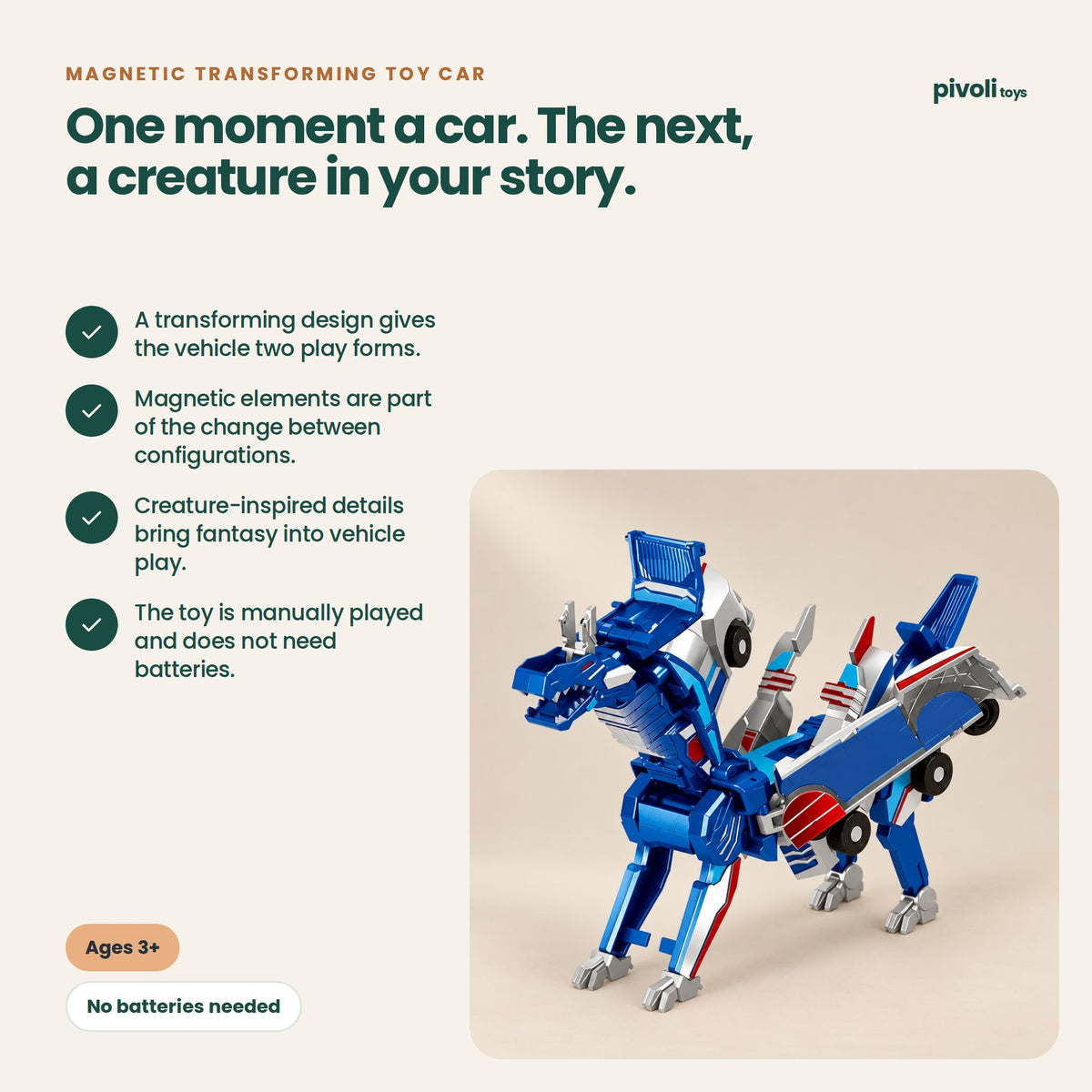 Magnetic Transforming Toy Car: key features and age guidance