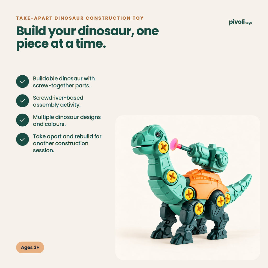 Take-Apart Dinosaur Construction Toy: key features and age guidance