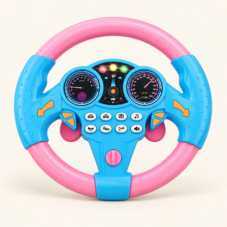Musical Steering Wheel Toy with Lights