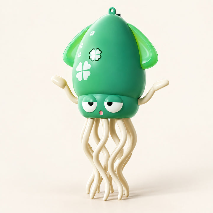 Dancing Octopus Toy with Lights & Music — studio product photograph on a warm ivory background