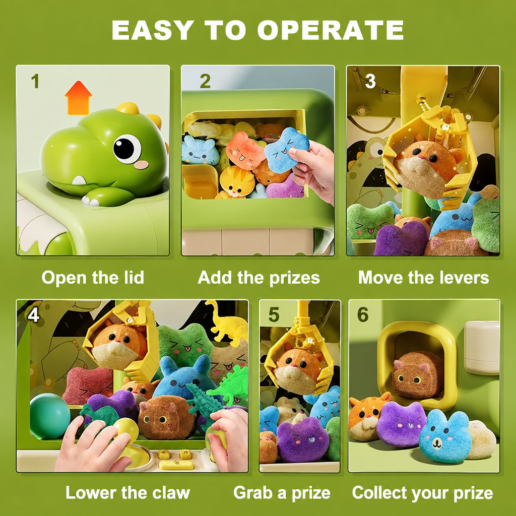 Mini Claw Machine, Rabbit or Dinosaur: product details and play ideas (2)