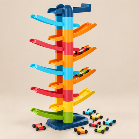 Car Ramp Toy with 12 Mini Cars