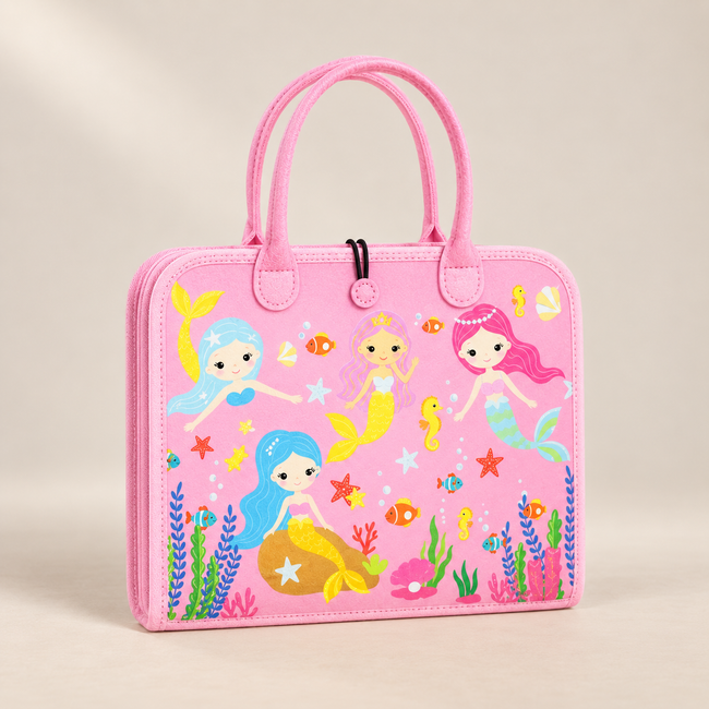 Carry-Along Busy Book — Pivoli Toys beige studio photograph