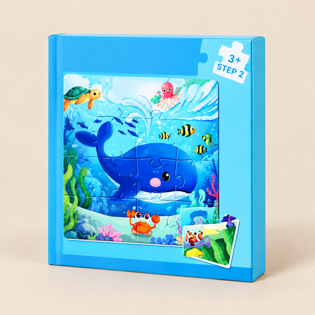 Magnetic Picture Puzzle Book, clean studio product photograph