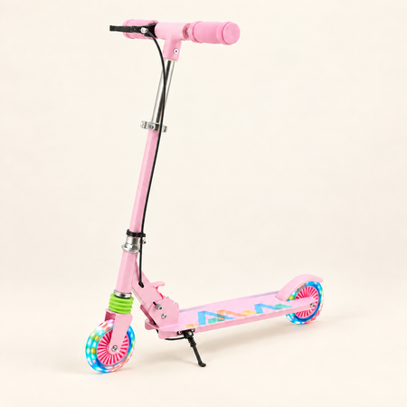 Kids 2-Wheel Folding Scooter with Light-Up Wheels