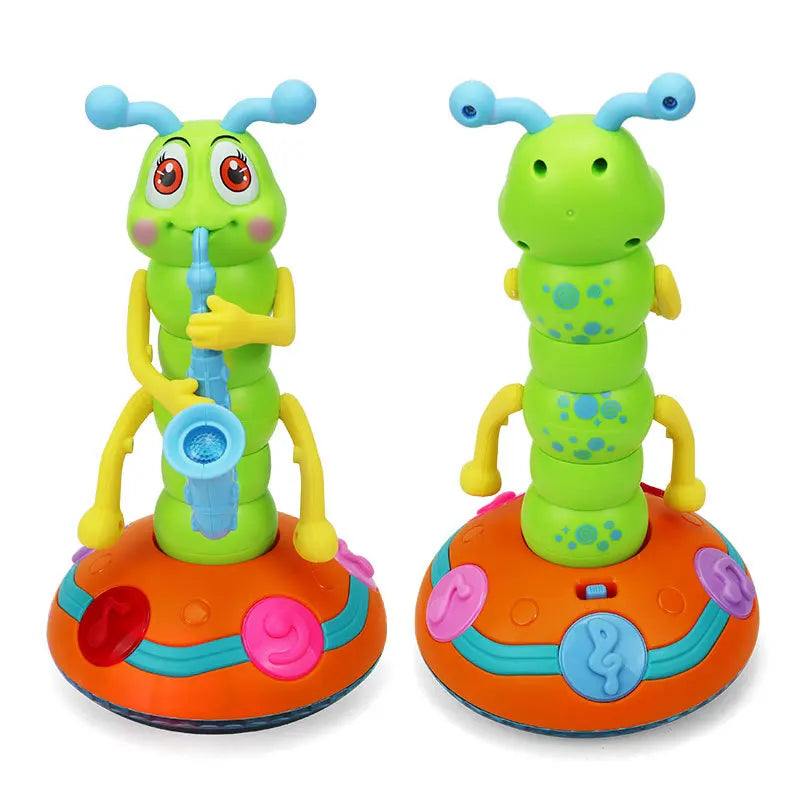 Front and rear views of the musical saxophone caterpillar