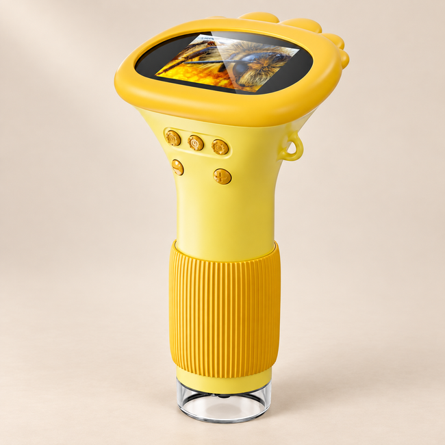 Digital Microscope with Screen & Memory Card — Pivoli Toys beige studio photograph