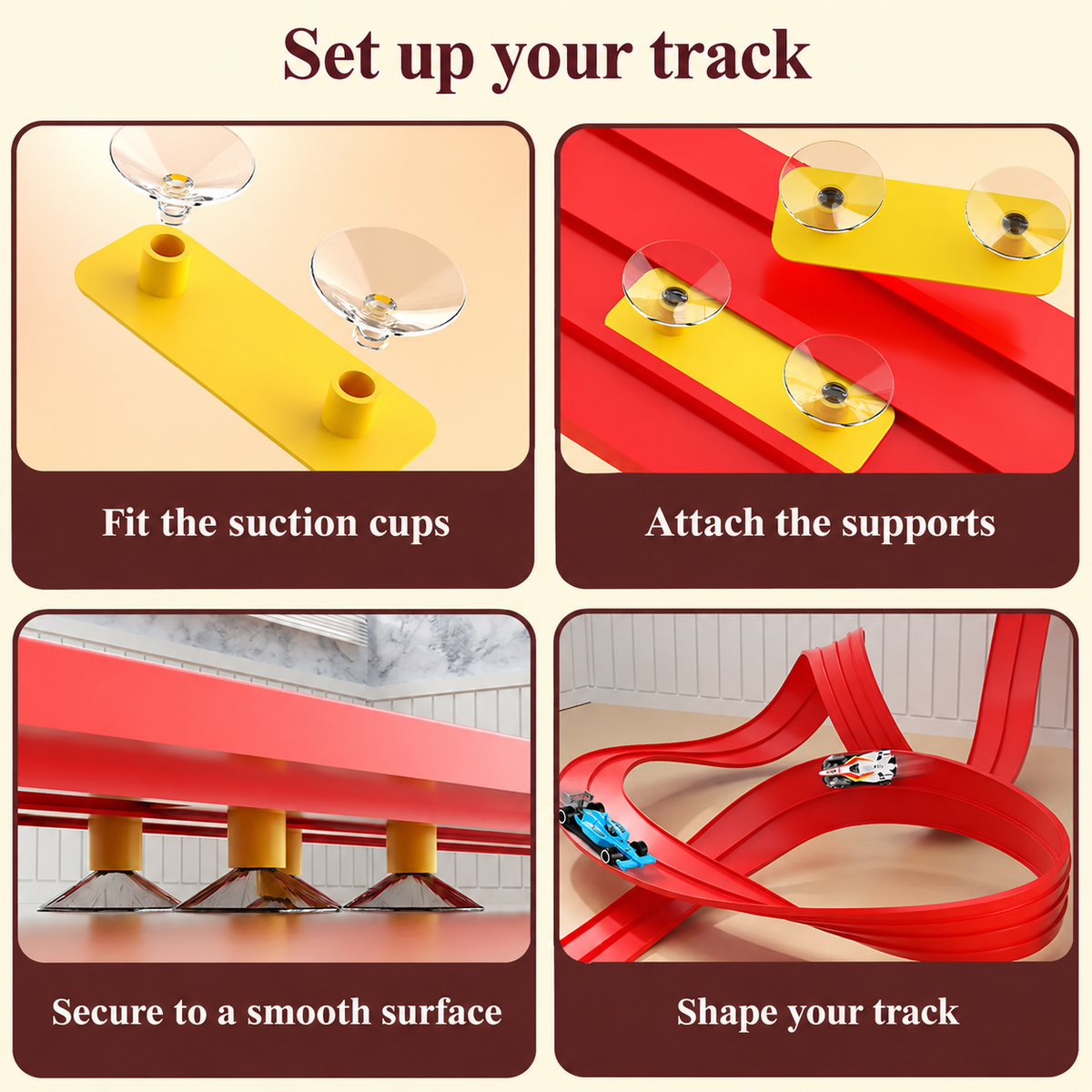 Flexible Double Race Track with 4 Cars, 5m: product details and play ideas (1)