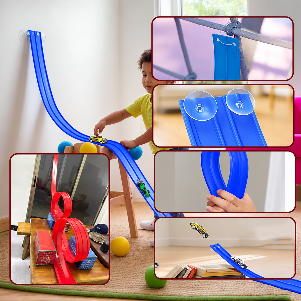 Flexible Double Race Track with 4 Cars, 5m: product details and play ideas (2)