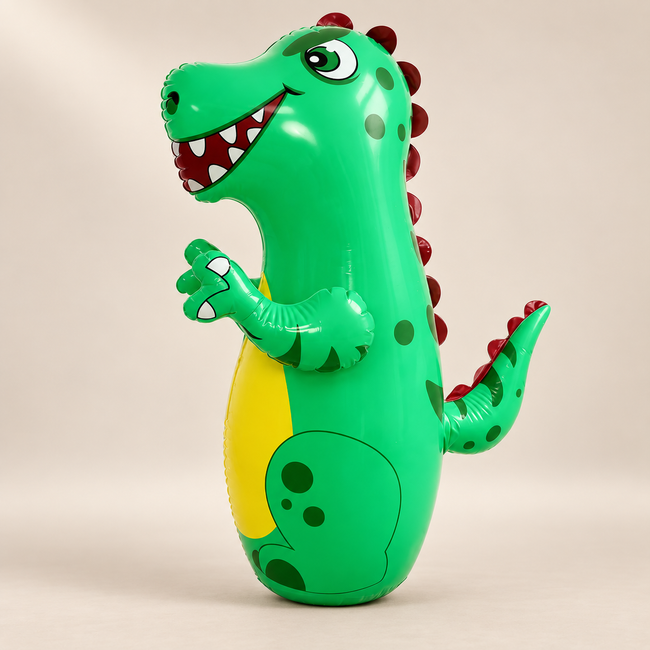 Inflatable Bop Bag — Pivoli Toys beige studio photograph