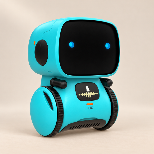 Interactive Talking & Dancing Robot — Pivoli Toys beige studio photograph