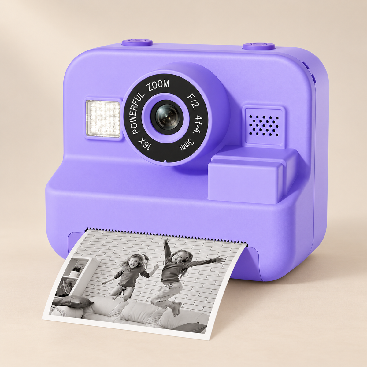 Kids' Instant-Print Camera with 32GB Card — Pivoli Toys beige studio photograph