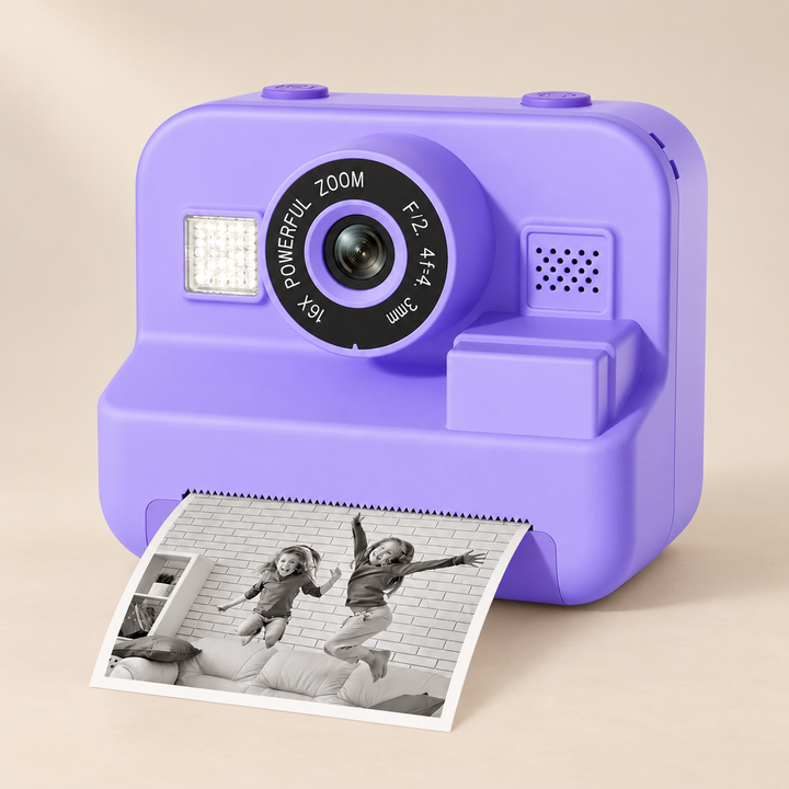 Kids' Instant-Print Camera with 32GB Card — Pivoli Toys beige studio photograph