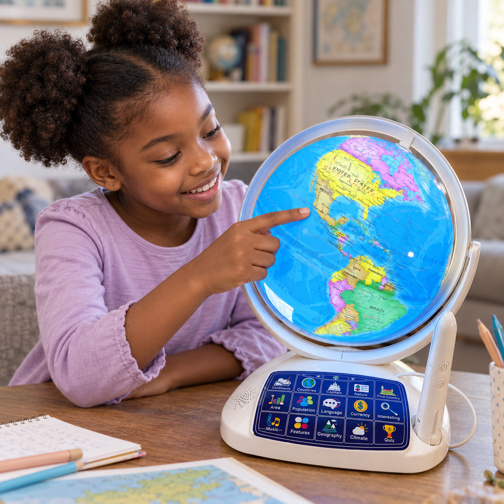 Interactive World Globe with AR and Light