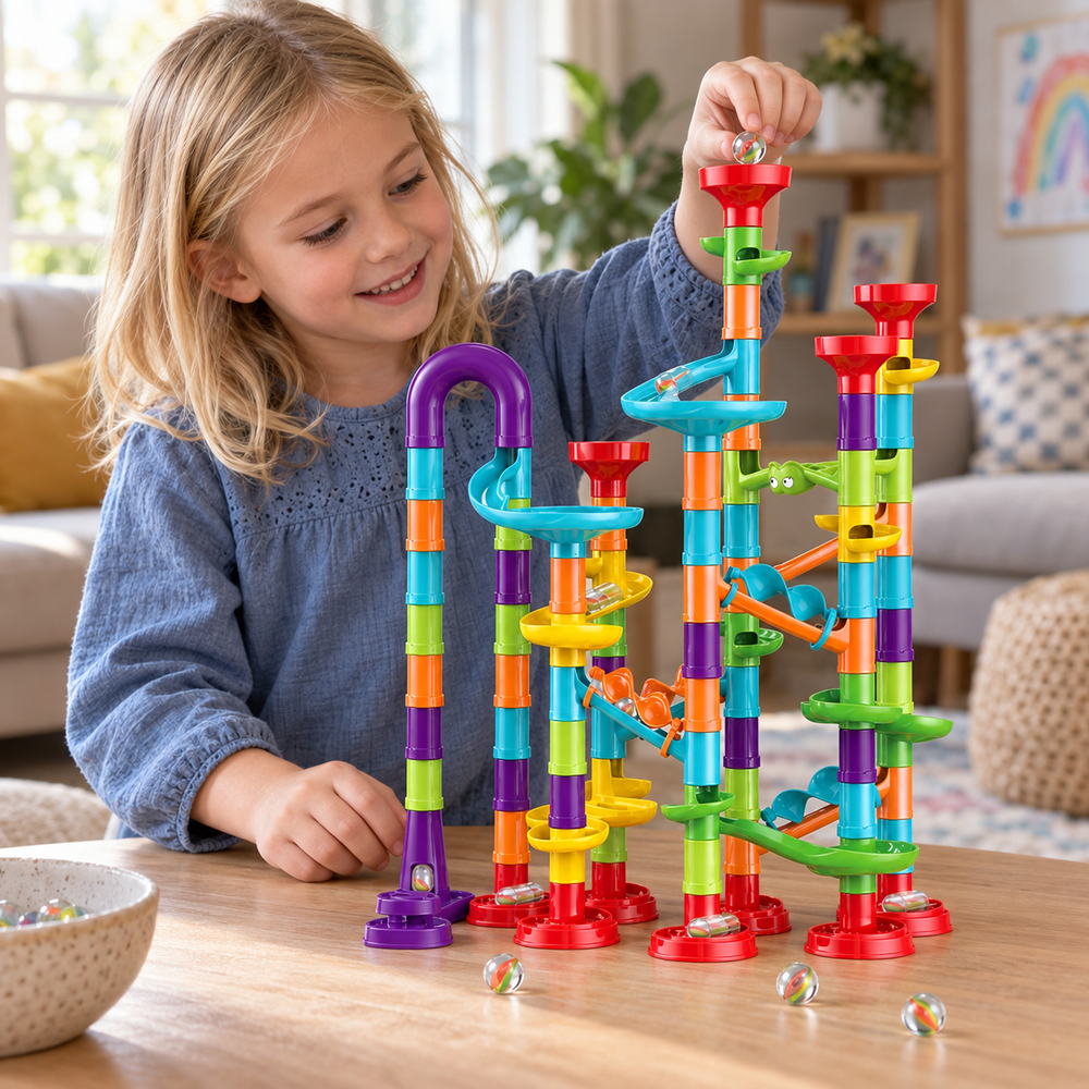 Marble Run Building Set, 142 Pieces