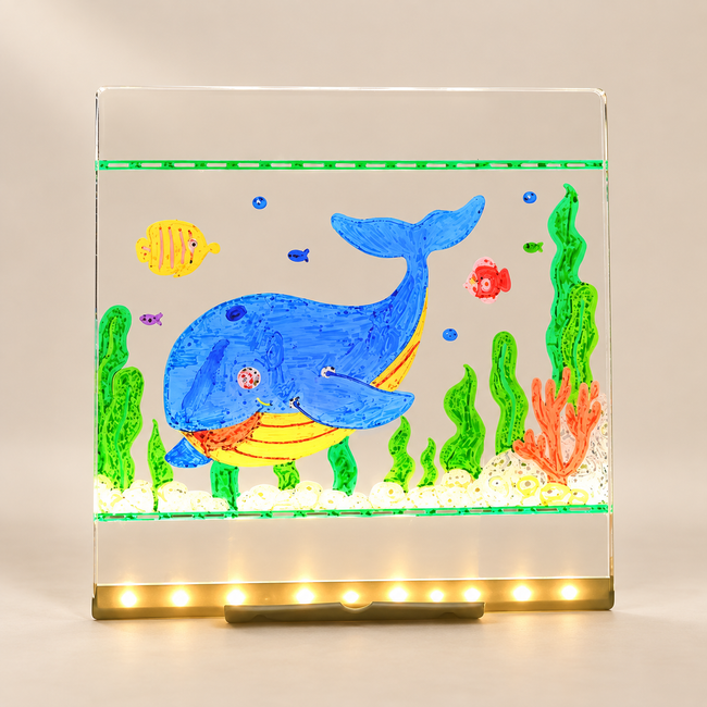 Light-Up Clear Drawing Board — Pivoli Toys beige studio photograph