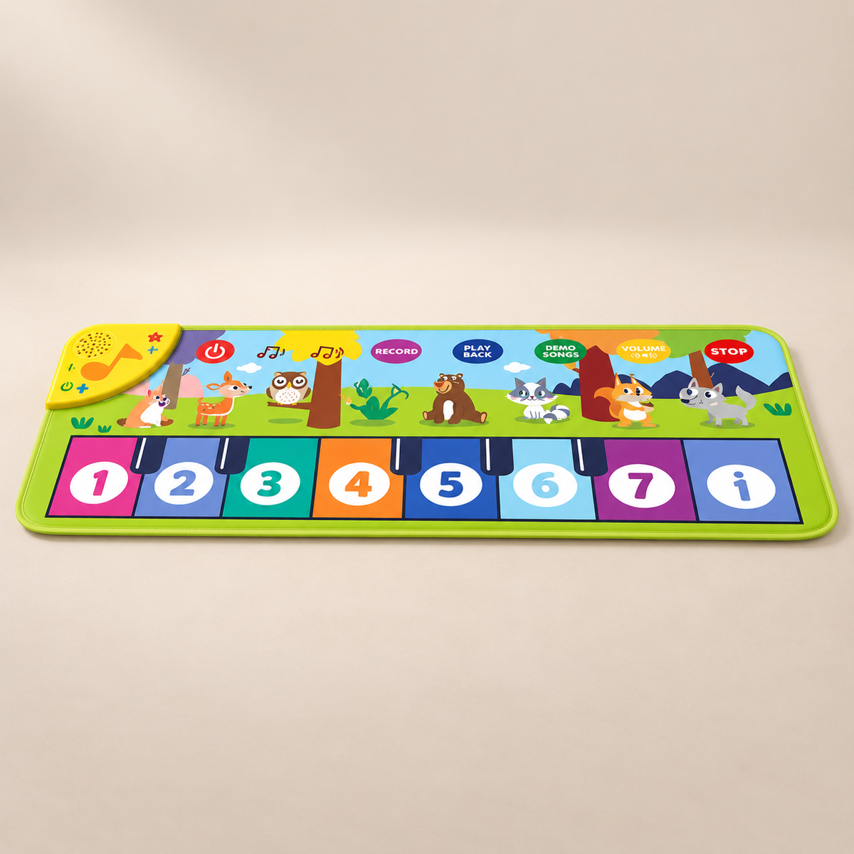 Musical Piano Play Mat — Pivoli Toys — beige studio product photograph