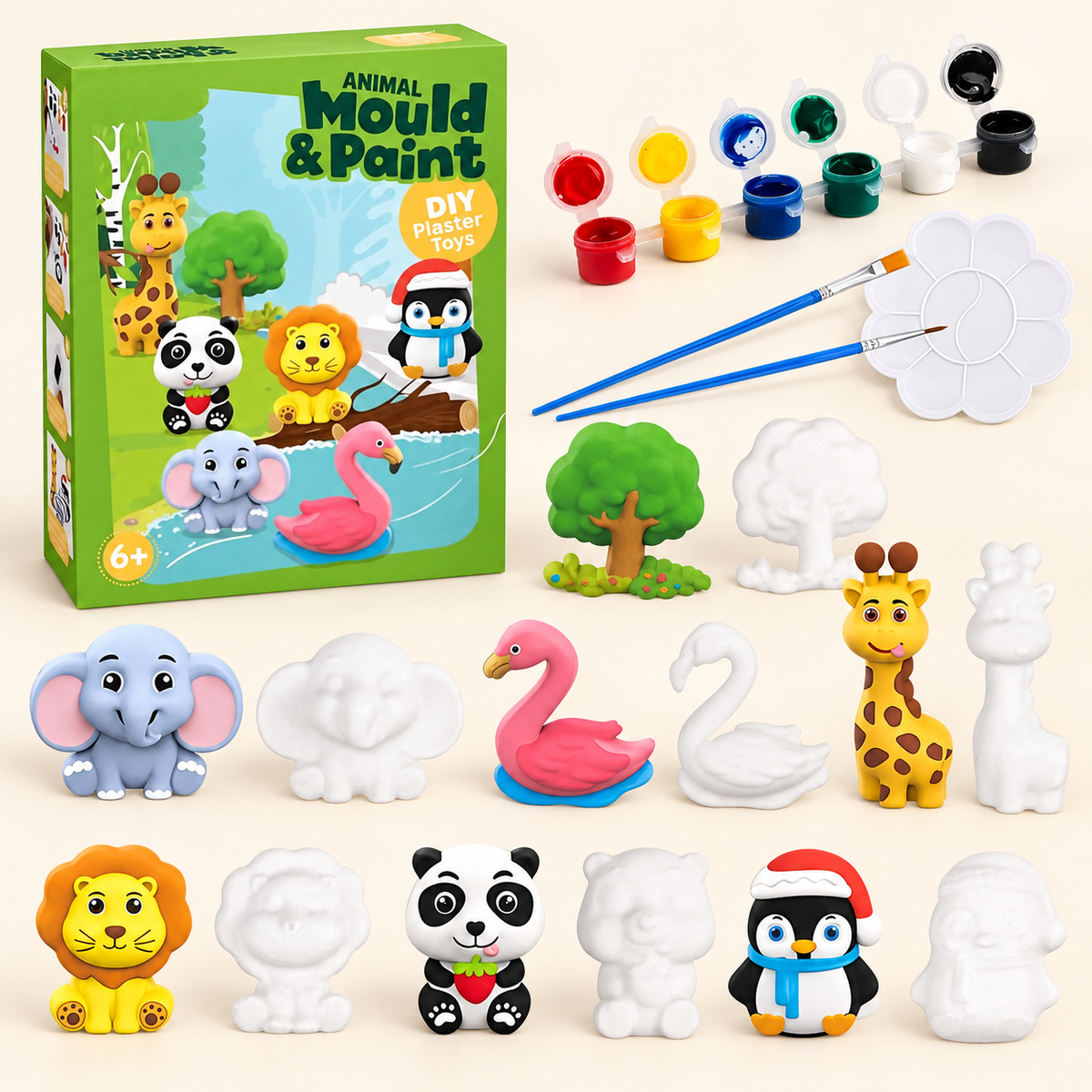 Mould and Paint Craft Kit – Animals – Pivoli Toys