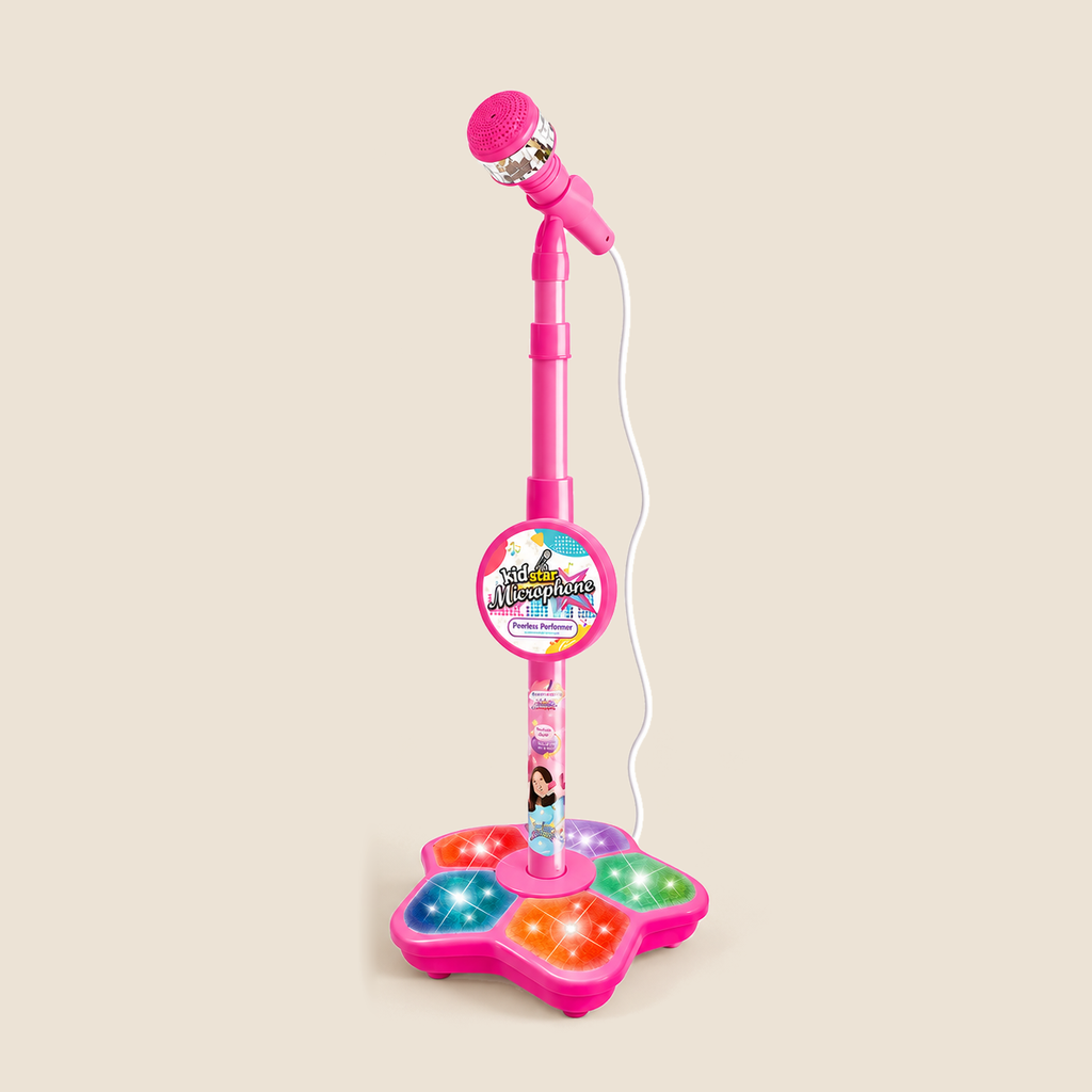 Kids Karaoke Machine with Microphone and Stand – Pink – Pivoli Toys