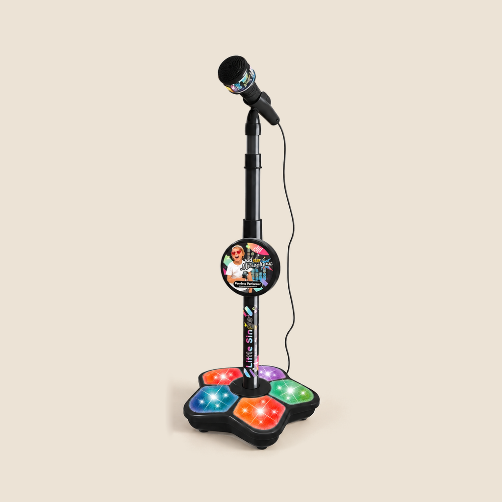 Kids Karaoke Machine with Microphone and Stand – Black – Pivoli Toys