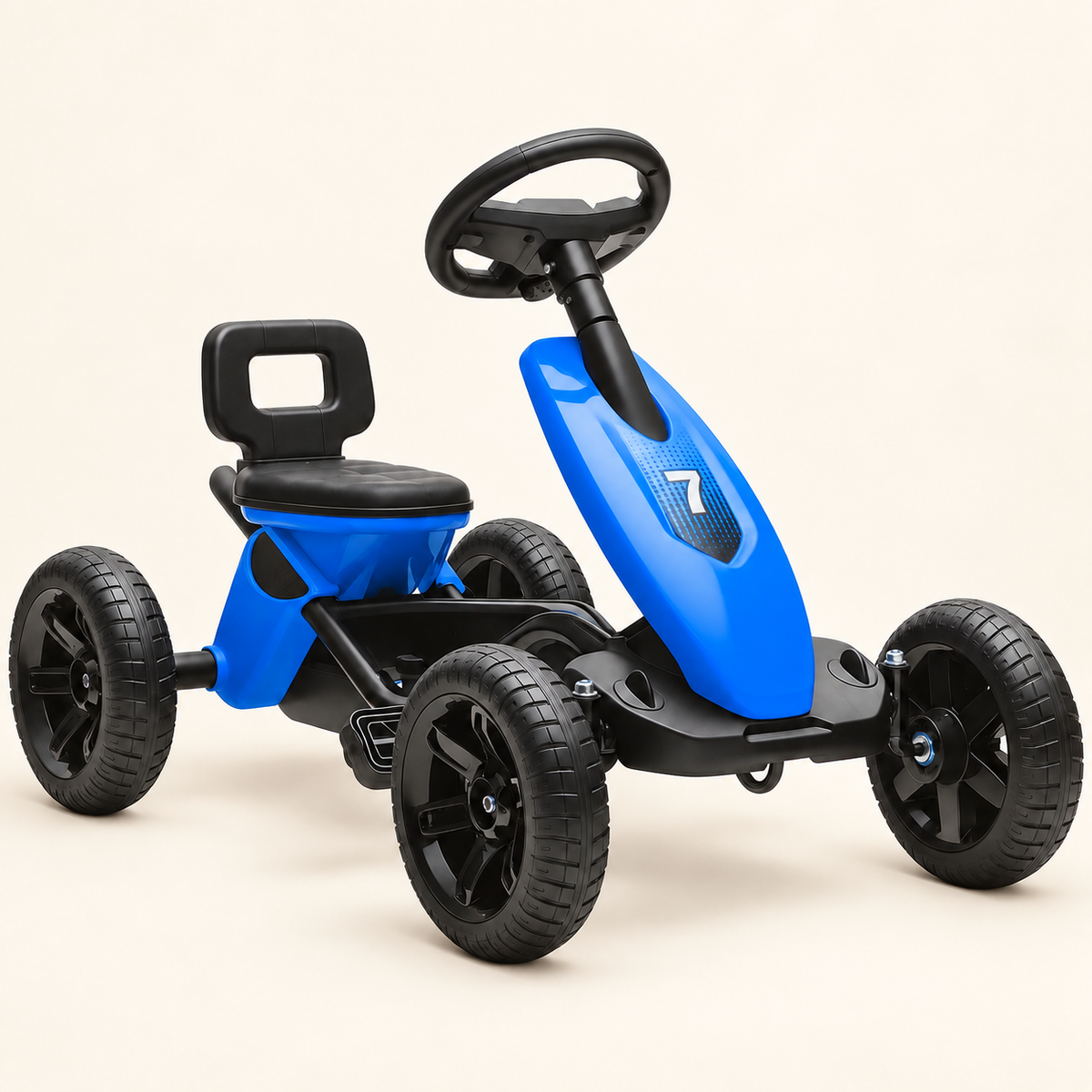 Kids Pedal Go Kart with Forward and Reverse Pedalling – Blue – Pivoli Toys