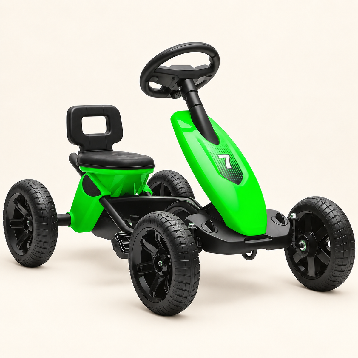 Kids Pedal Go Kart with Forward and Reverse Pedalling – Green – Pivoli Toys
