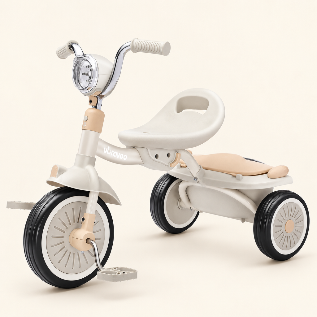 4-in-1 Kids Tricycle and Balance Bike – White – Pivoli Toys