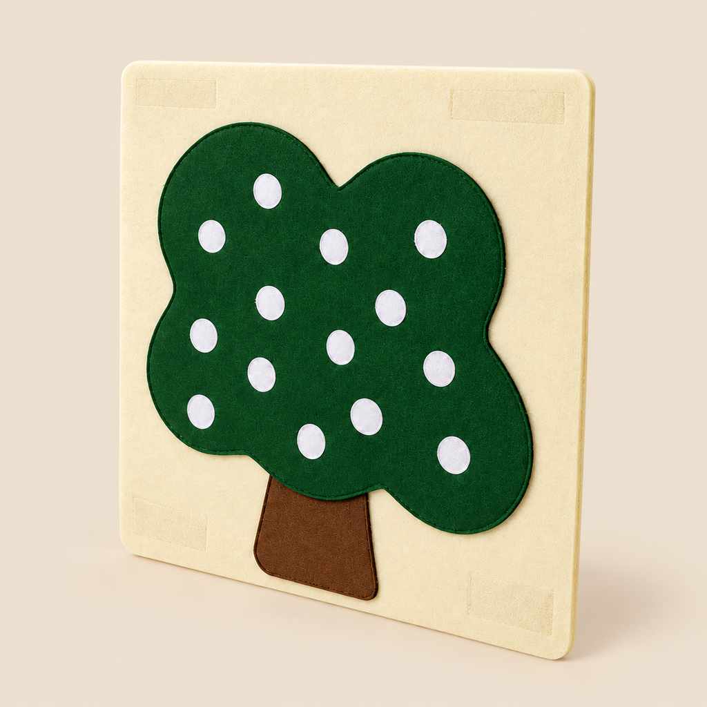 Fruit-Picking Felt Activity Board, 21 Pieces – Green Tree – Pivoli Toys