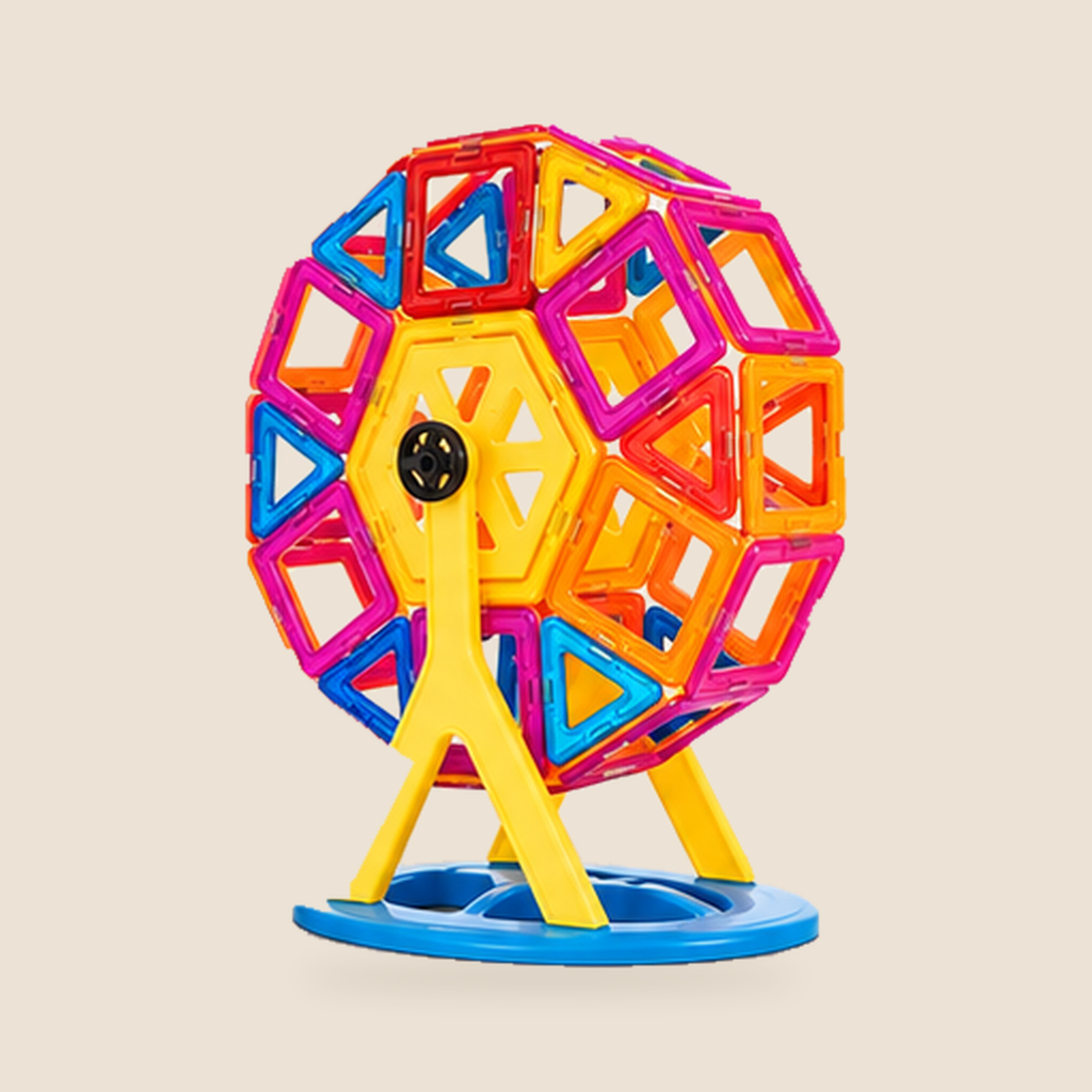Rainbow Magnetic Tiles Building Set – 119 pieces – Pivoli Toys