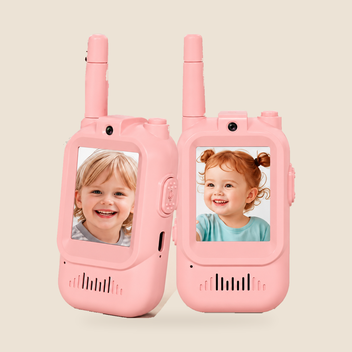 Kids Video Walkie Talkies, Set of 2 – Pink and Pink – Pivoli Toys