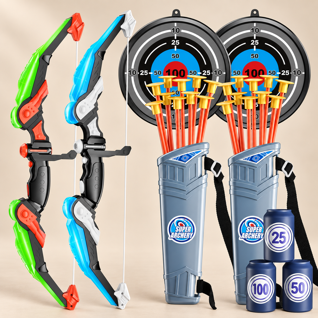 Kids Archery Set with Suction-Cup Arrows – Two-bow set – Pivoli Toys