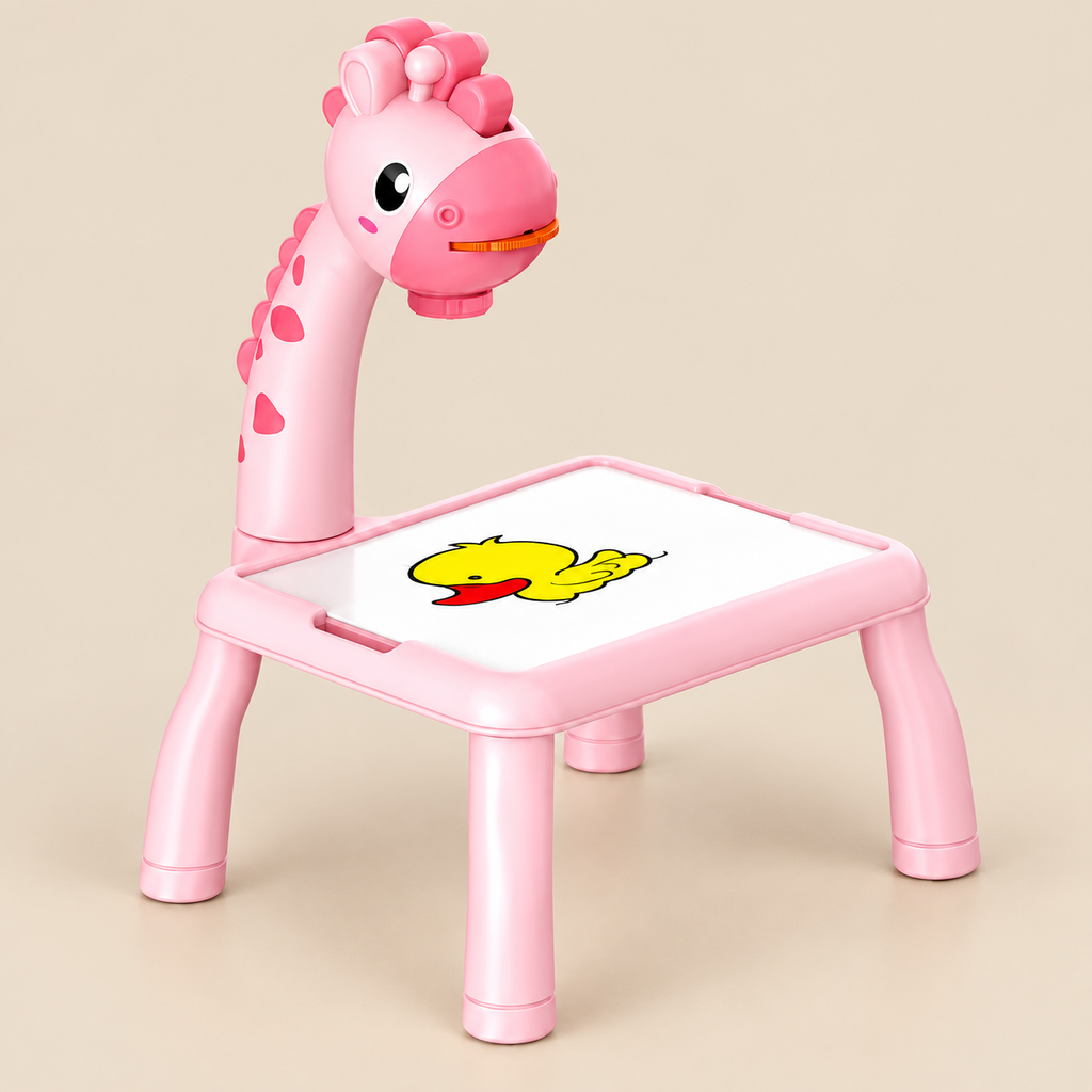 Giraffe Drawing Projector Table – Pink – Pivoli Toys