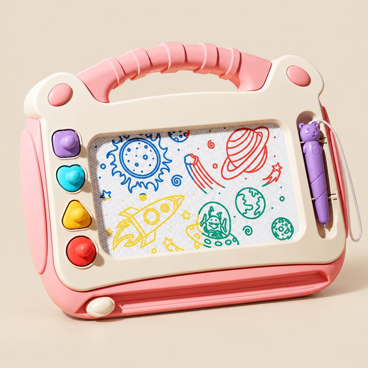 Magnetic Drawing Board, Blue or Pink – Pink – Pivoli Toys