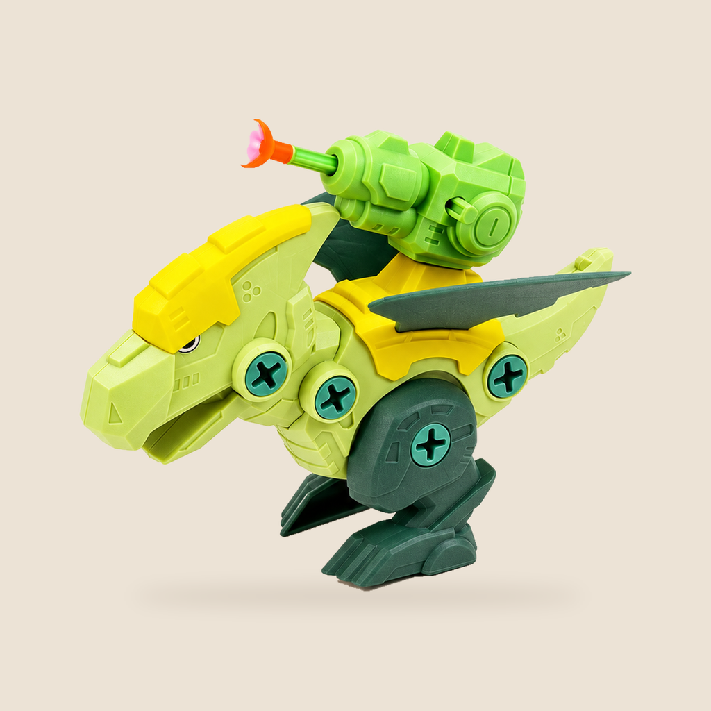 Take-Apart Dinosaur Construction Toy – Light Green Tyrannosaurus – Pivoli Toys