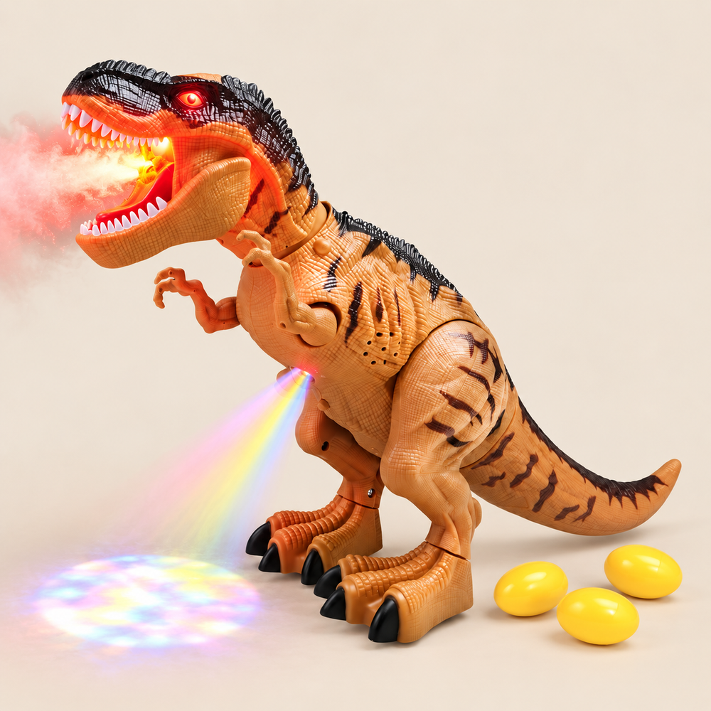 Walking Dinosaur Toy with Mist and Eggs