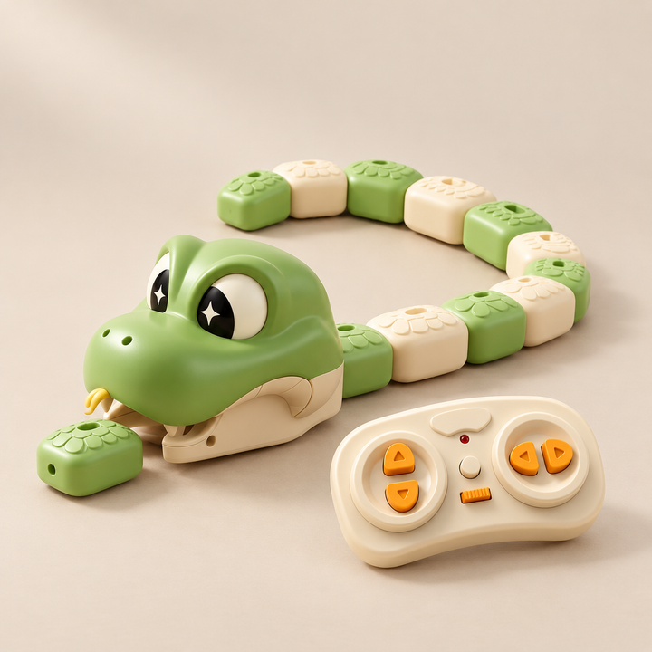 Remote-Control Collect-and-Grow Snake — Pivoli Toys beige studio photograph