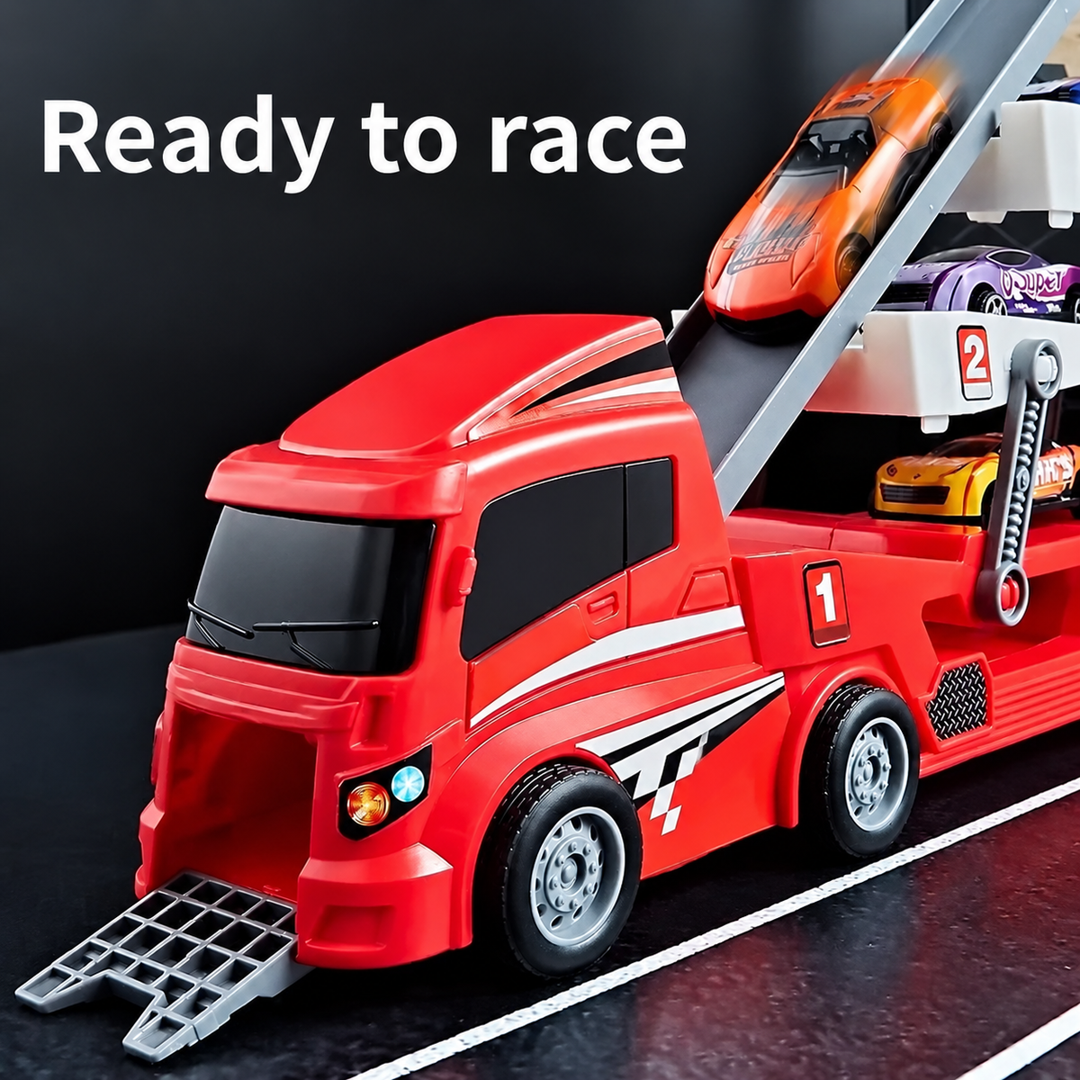 Transforming Car Transporter Toy with 6 Cars: product details and play ideas