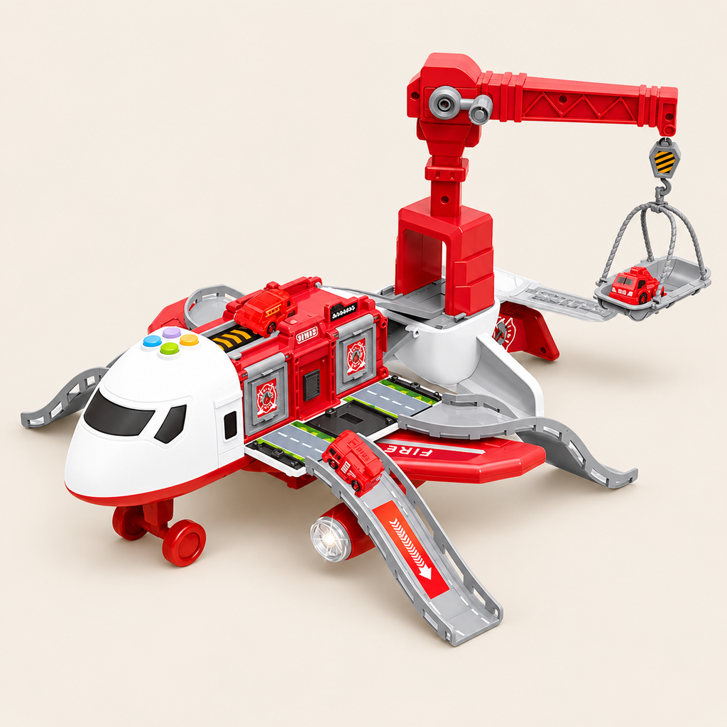 Transforming Toy Aeroplane Playset - Fire