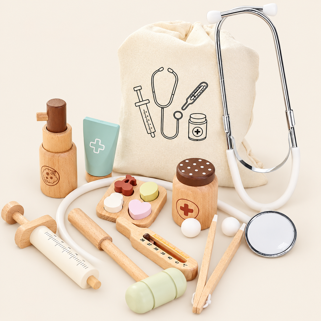 Wooden Doctor's Kit