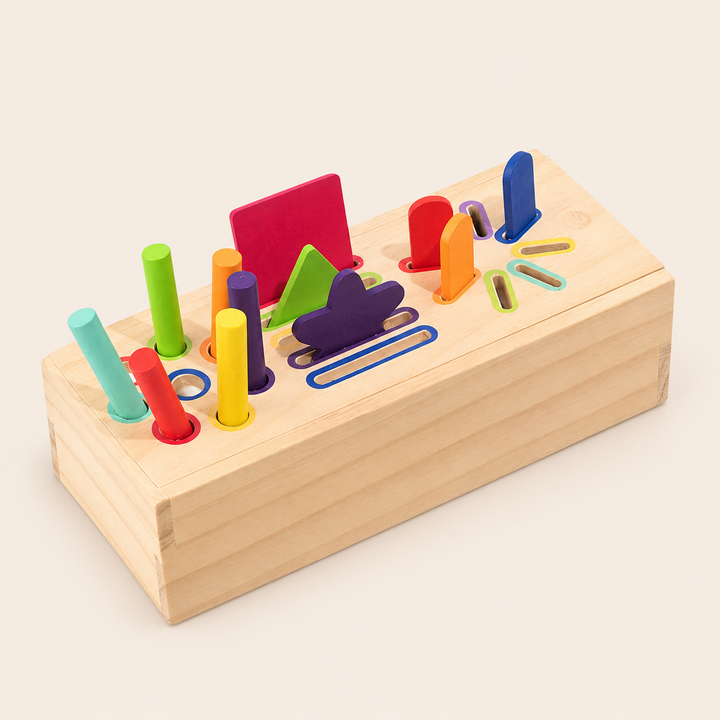 Wooden Shape and Colour Sorting Box