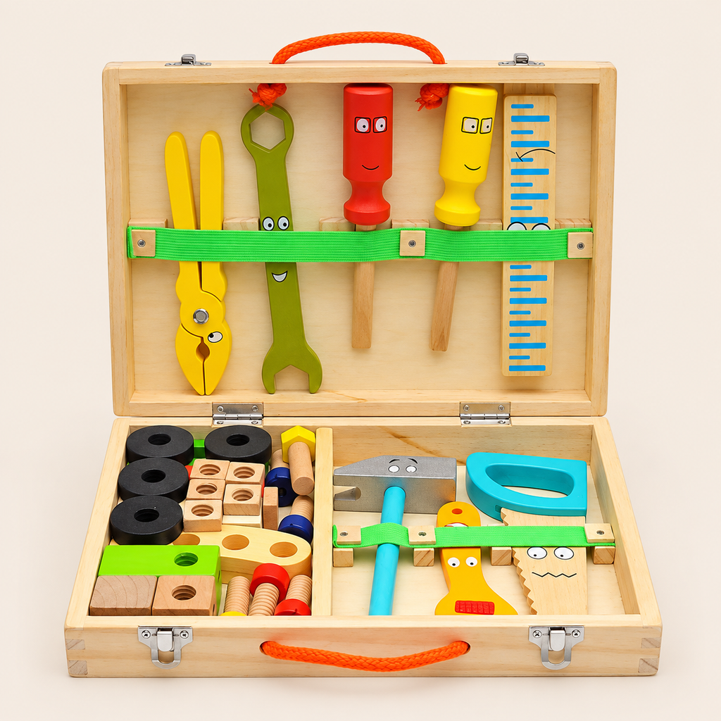 Wooden Tool Box Construction Set