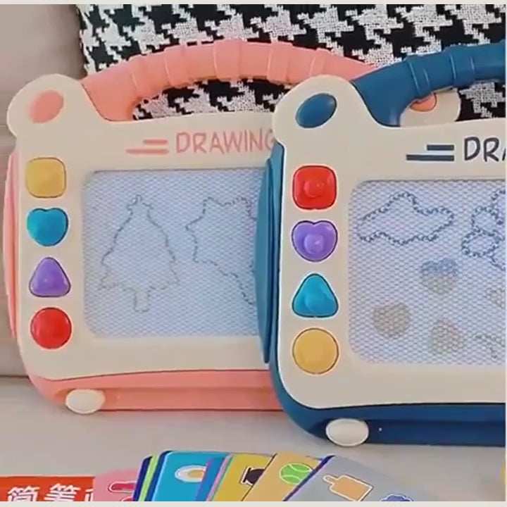 Magnetic Drawing Board, Blue or Pink, product video
