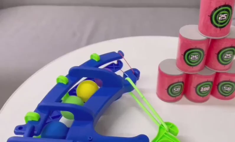 Soft Ball Target Shooting Game with Toy Crossbow, product video