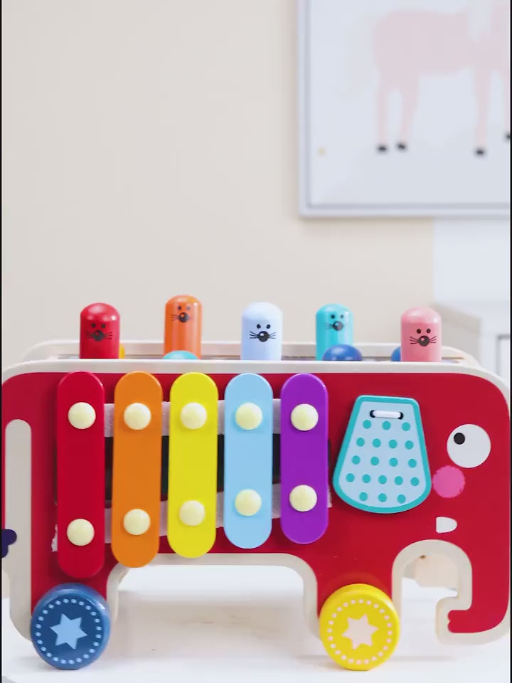 Wooden Hammering Toy and Activity Bus, product video