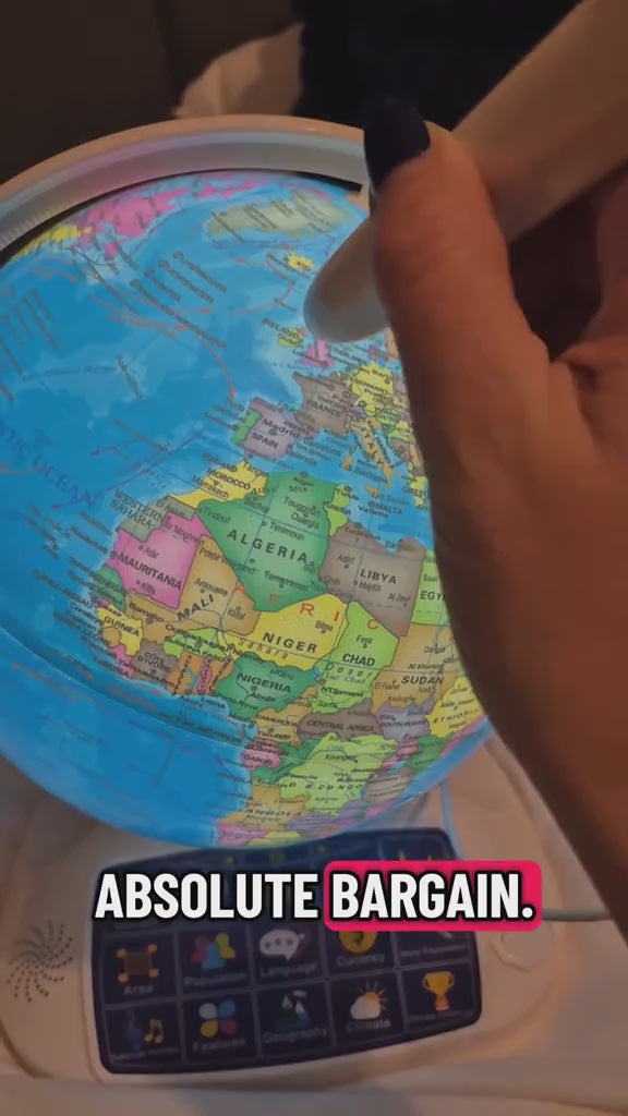 Interactive World Globe with AR and Light, demo