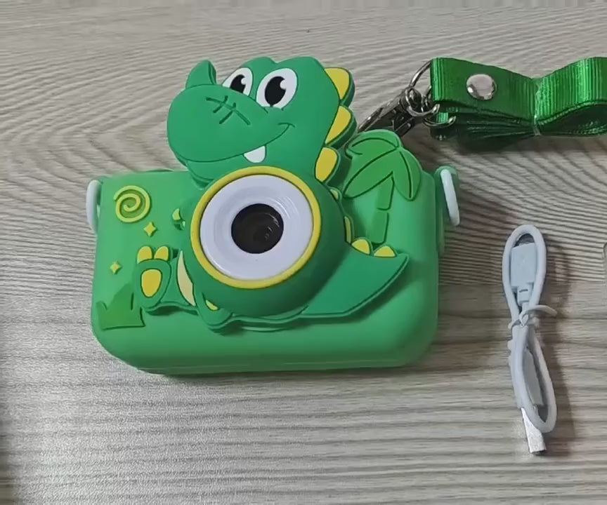 Kids Digital Camera, Dinosaur Design, product video