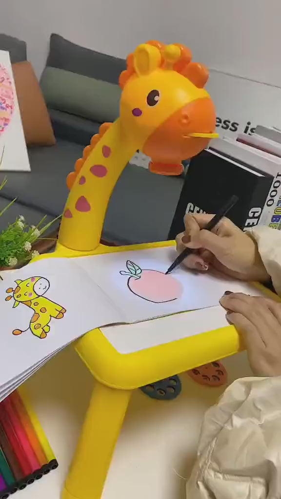 Giraffe Drawing Projector Table demonstration: projecting a picture and tracing it