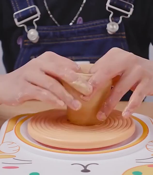 Mini Pottery Wheel Kit, Cat or Dog Design, product video