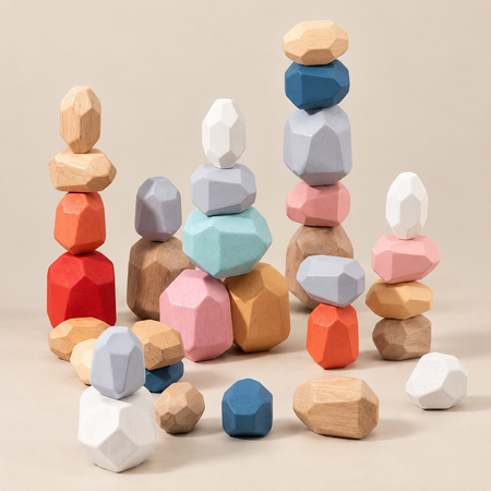 Wooden Stacking Stones – 36-Piece Balancing Set